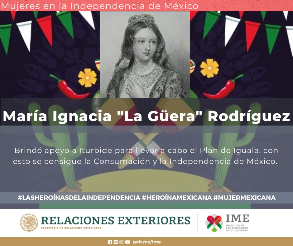 EmbaMexAze's tweet photo. #LASHEROÍNASDELAINDEPENDENCIA #HEROÍNAMEXICANA #MUJERMEXICANA
@IME_SRE https://t.co/uDNADd17lW