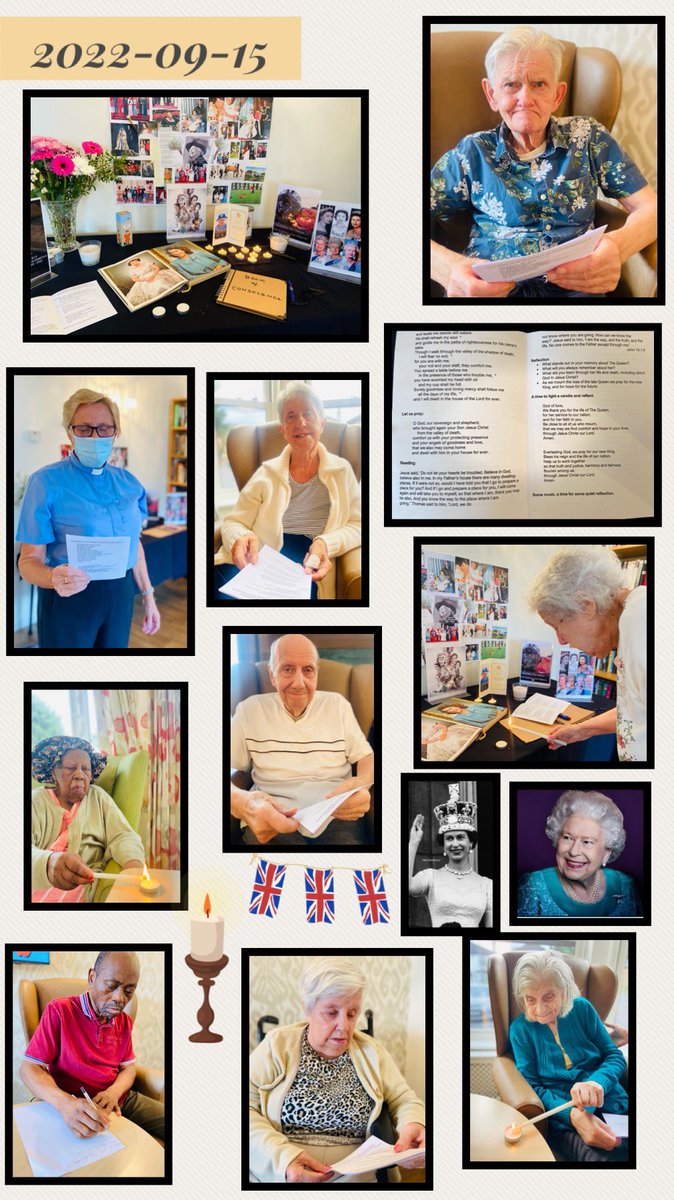 LodgeBelmont's tweet photo. Belmont Lodge pays tribute to our beloved queen as we light a candle with a special church service by Reverent Lorraine Smart from st winifred Church. 🥰 @ForestHealthLtd #HerMajestyQueenElizabeth #remincing #memories #chigwell #Essex @StWinifredsUK https://t.co/u1hrkQoVJL