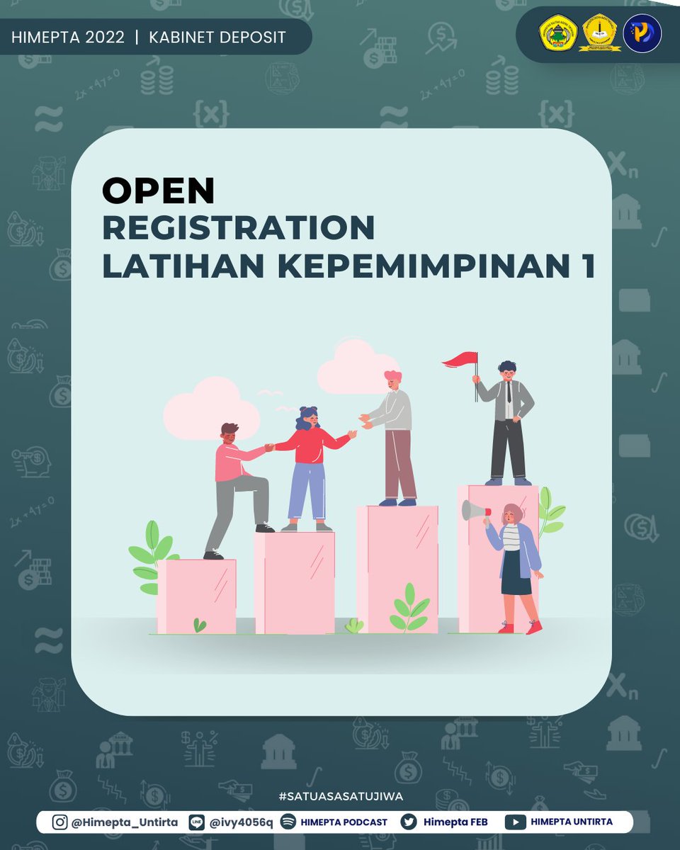 HimeptaFEB's tweet photo. [INFO PENDAFTARAN LATIHAN KEPEMIMPINAN 1 2022]

Hallo Sobat Ekbang!🙌🏻🙌🏻
.
Untuk kalian Mahasiswa Jurusan Ilmu Ekonomi Pembangunan, HIMEPTA telah membuka pendaftaran untuk LATIHAN KEPEMIMPINAN 1 😉👏🏻
. https://t.co/oETAyyEo4c