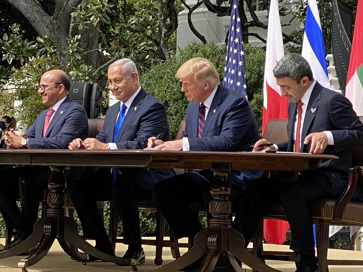 David M Friedman (@davidm_friedman) on Twitter photo Two years ago today, on the South Lawn of the White House under a beautiful late-summer sun, the Abraham Accords were signed. May those landmark agreements extend throughout the Arab world and continue to flourish. Two years ago today, on the South Lawn of the White House under a beautiful late-summer sun, the Abraham Accords were signed. May those landmark agreements extend throughout the Arab world and continue to flourish.