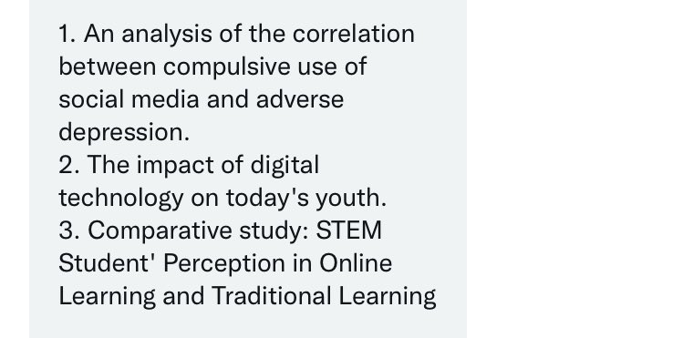12SUN00's tweet photo. lf acad commissioner 

topic: quantitative research topic/title with iv and dv
subject: pr2
budget:80-100 lang pls for 2 to 3 topics/title

hindi na po pwede yung mga gantong topic 😭 https://t.co/LNI7rNnaUd