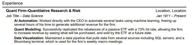 This is a sample of the CV/Resume that got me interviews every other week and landed me my first Tec...