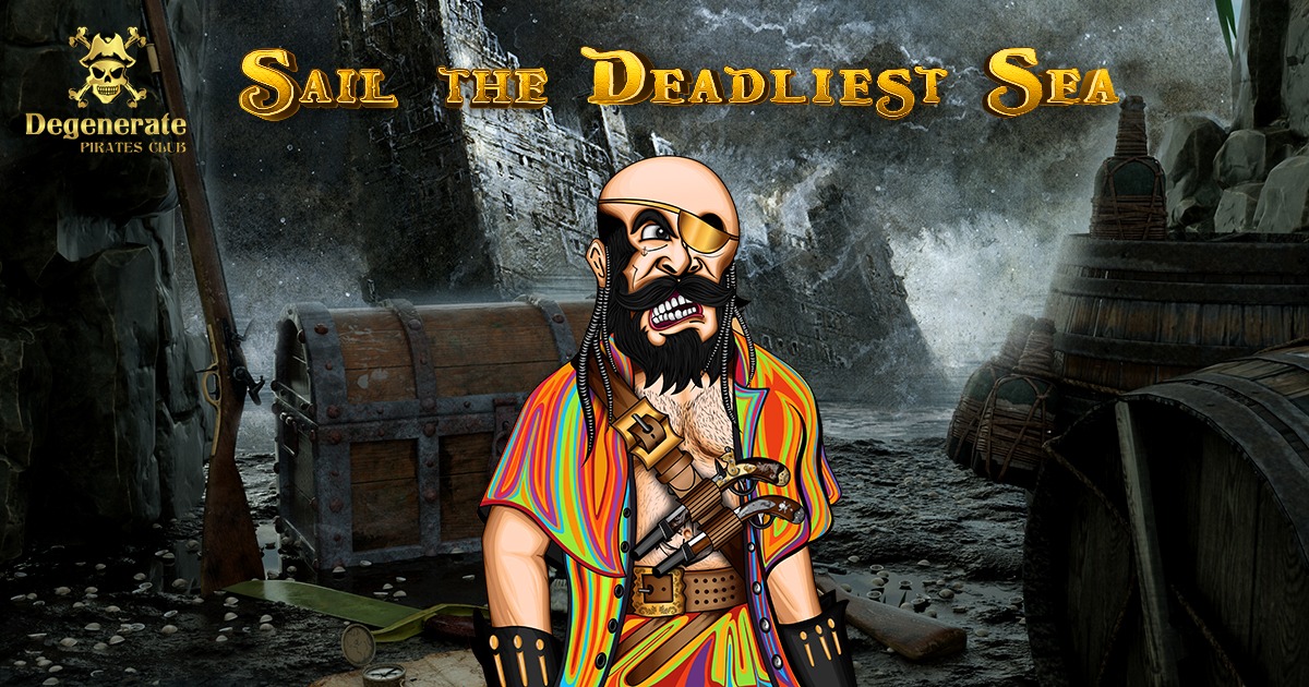 DGPirateClub's tweet photo. Yo sea raiders!
Degenerate Pirates Club is your ideal destination for splendid rugged pirate collectibles!
Are you ready to sail the deadliest sea?

Join us right away!
https://t.co/51tuRAR41c
https://t.co/iS0mGPlpV4

#nft #NFTCommunity #Blockchain https://t.co/a7YvrXJ2XZ