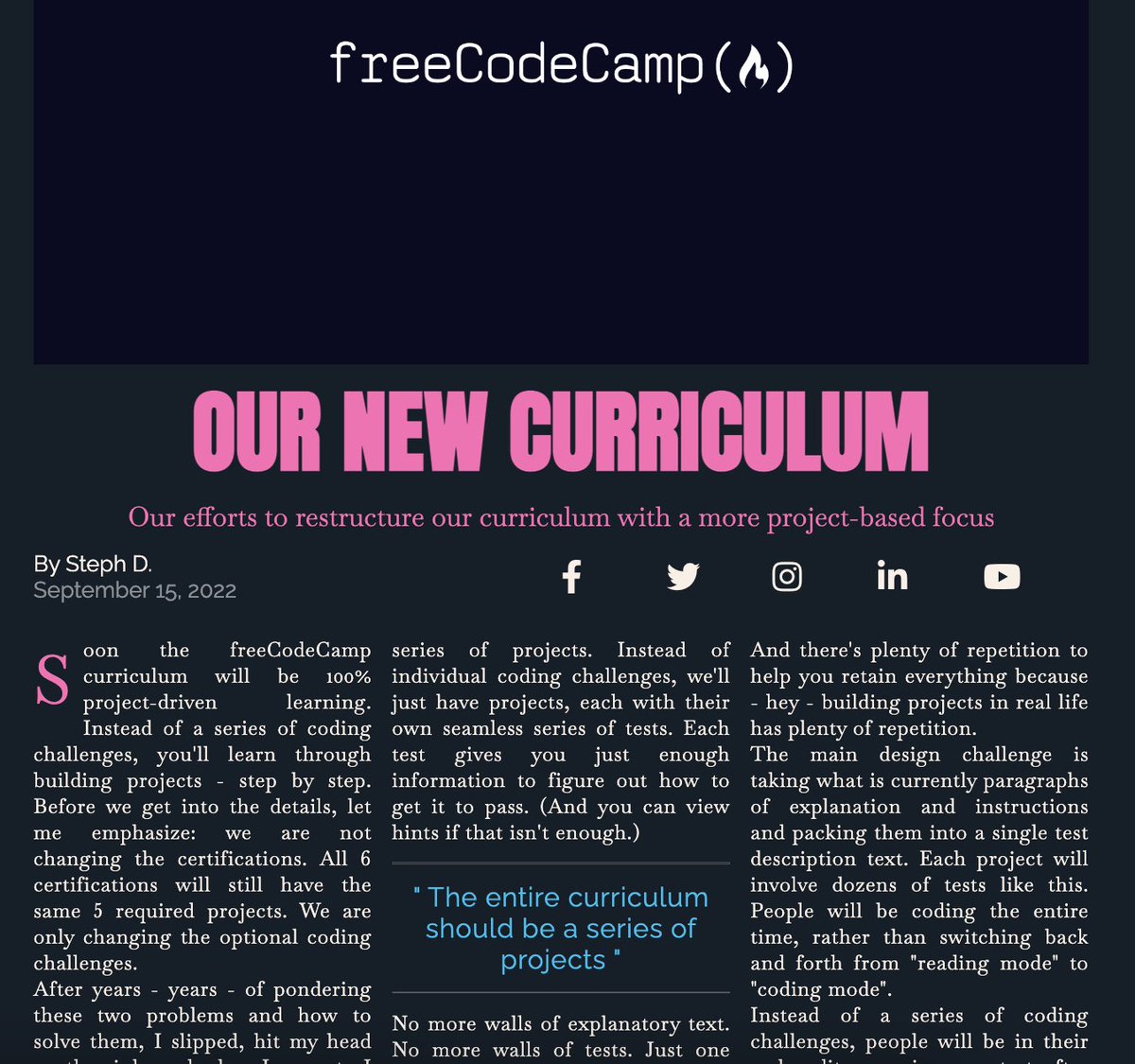 stephgdunn's tweet photo. #100DaysofCode Day 24 💻📰
new favourite hex colour acquired: #00beef 🤨 it felt wrong every time I had to write it😂
Finished the magazine project from yesterday and added my usual 💕pink💕 touch to it 😍🥹
Good to revise CSS selectors!
#webdev #software #100Devs #FitDevs https://t.co/MJxjJkkfpH
