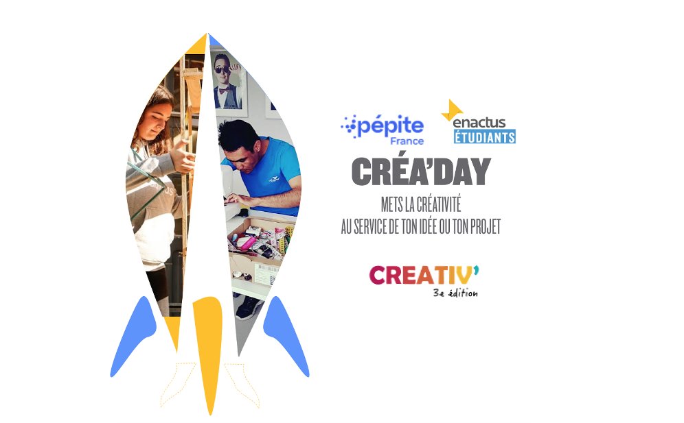 PepiteFrance's tweet photo. #CREATIV22 et les Créadays 🔥
Pas toujours évident de trouver une idée de projet ou de monter un projet à impact quand on est étudiant... @EnactusFrance t'aide à rendre cela plus concret !💡
Inscris-toi au Créaday le plus proche de chez toi !
👉 https://t.co/W0QvVVG6Xh https://t.co/DoCYUfeEia