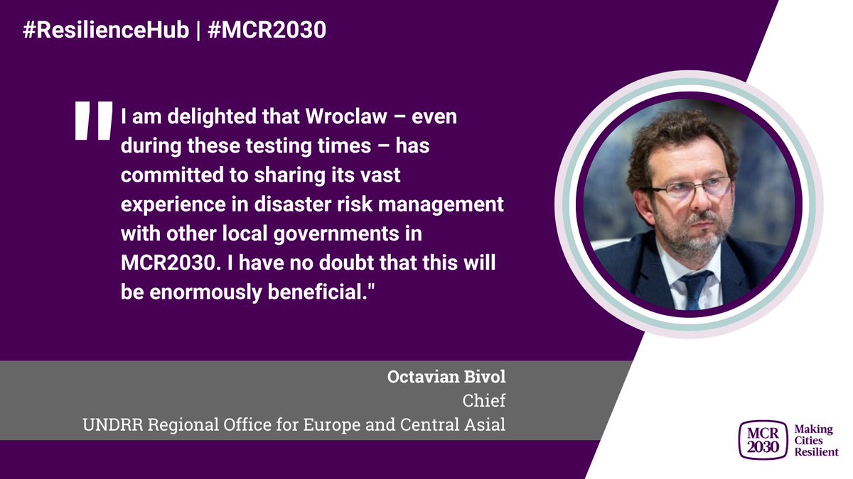 UNDRR_ECA's tweet photo. “Wroclaw’s local leadership is founded on genuine partnership and engagement with its many communities,” 

Octavian Bivol, @UNDRR_ECA Chief, welcomes #Wroclaw's commitment to building resilience 

👉 https://t.co/B5fUB17YPW | #MCR2030 | @wroclaw_info https://t.co/fNMf7Thb9g