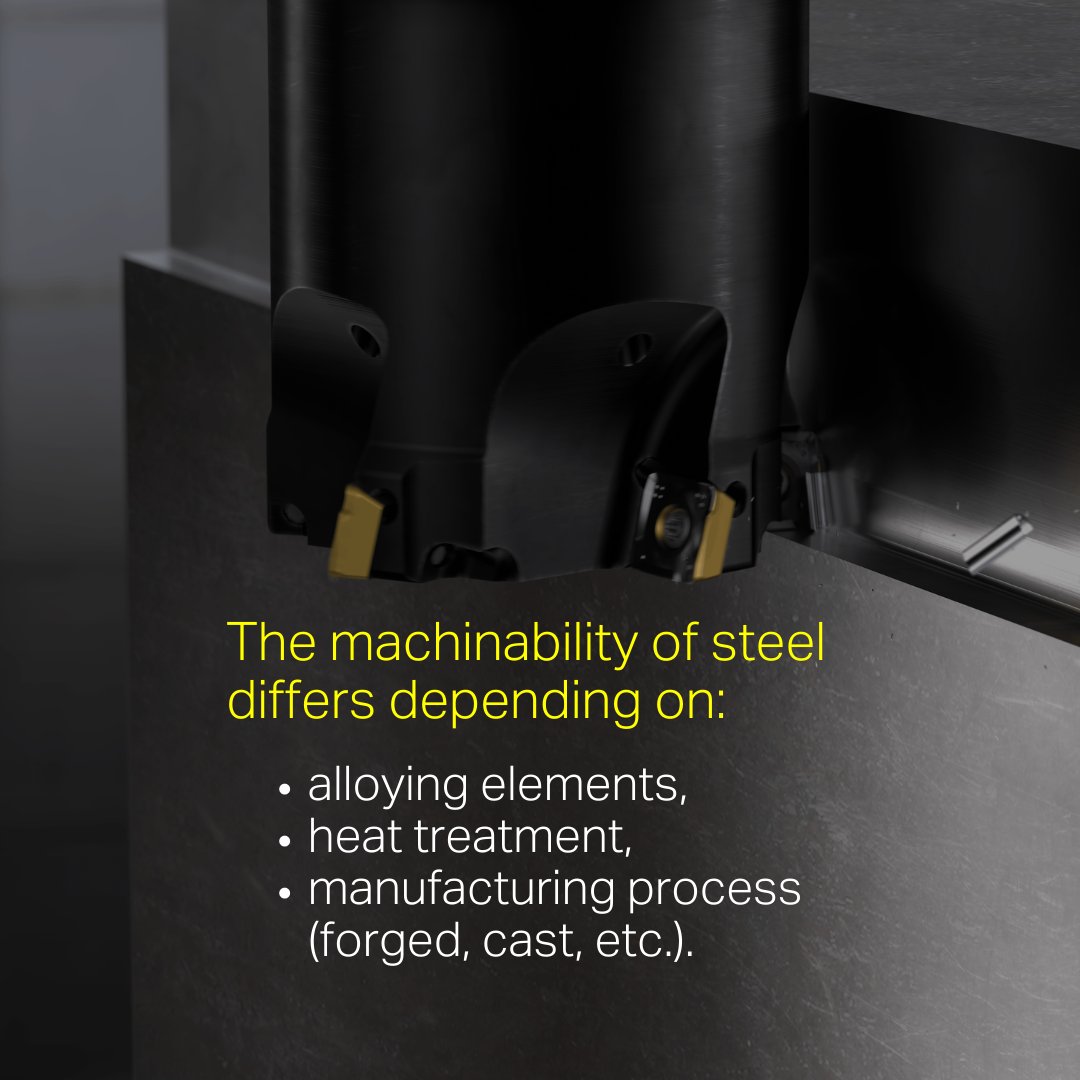 SandvikCoro_IN's tweet image. The machinability of steel differs depending on alloying elements, heat treatment, and manufacturing process (forged, cast, etc.).

Learn milling tips for other materials here: bit.ly/MillingIndia 

#Milling #MillingTips #SteelMaterial