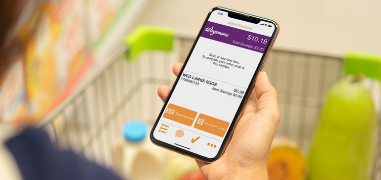 inFieldFSM's tweet photo. Wegmans, Walmart, and other retailers have or are ending their scan-and-go service due to a high level of theft. Our Shoppe iQ app has solved this issue by using a workflow similar to that used by Costco.  https://t.co/eoUqmZfpuh https://t.co/GSuVrXUUX2