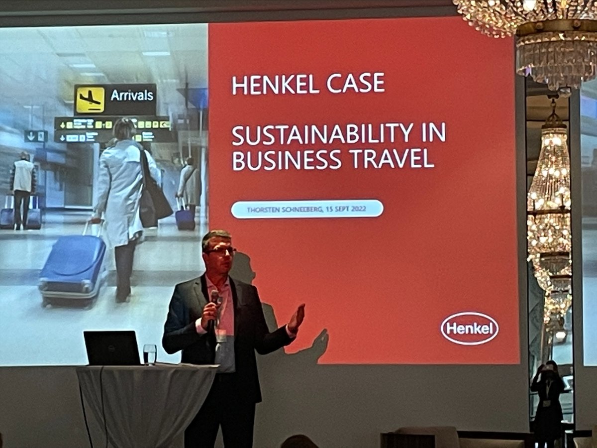 amexgbt's tweet photo. Fantastic to hear from @Henkel today. A huge thank you to Thorsten Schneeberg who talked about how Amex GBT's Global Business Consulting team helped Henkel measure and understand data to create holistic #sustainability solutions. https://t.co/Q82CQdnVCt