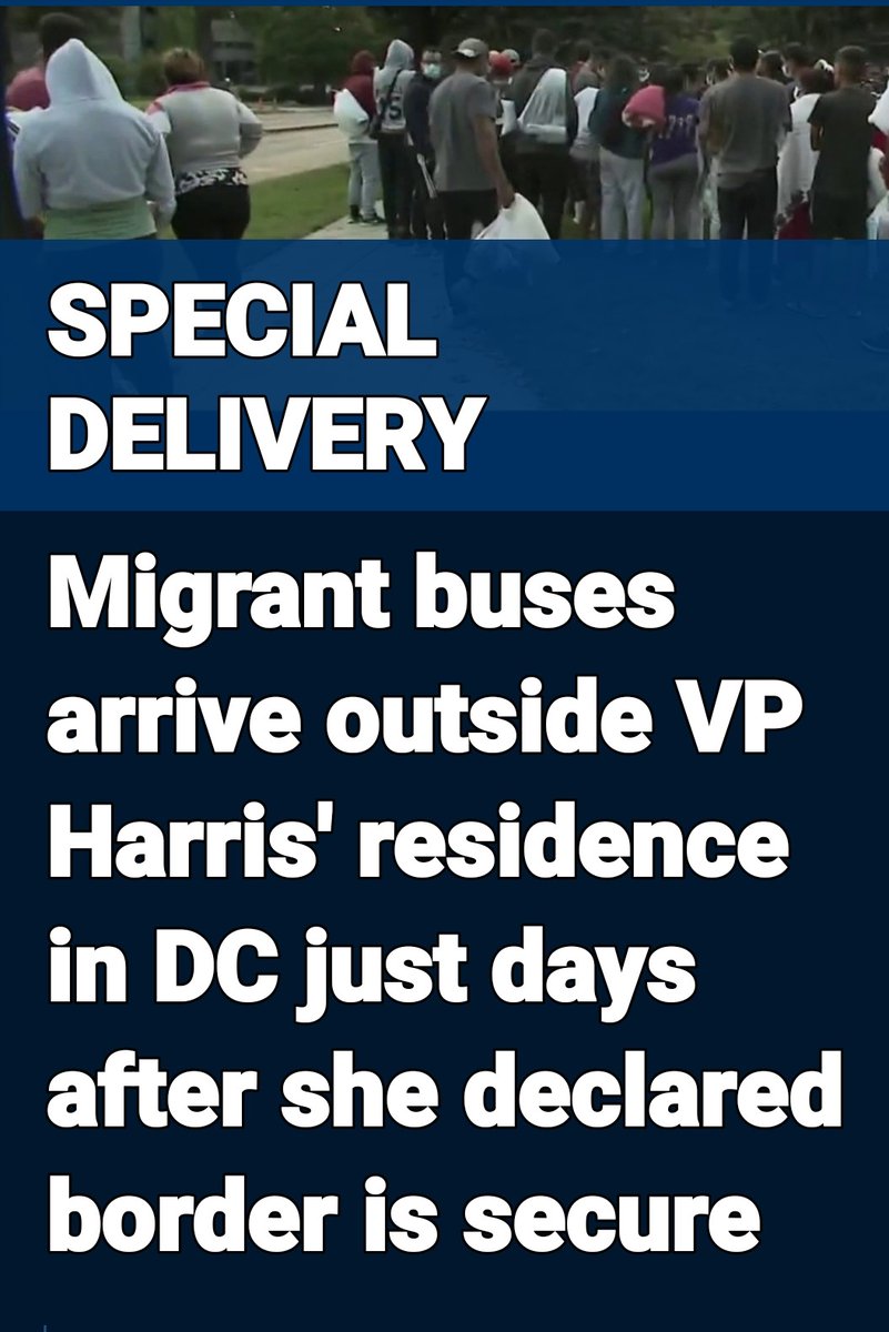 bruns_eric's tweet photo. VP Kamala Harris won't go the boarder So the boarder came to her... AMAZING https://t.co/9U2Ai49YDW