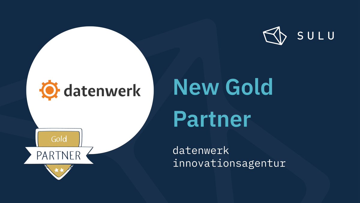 sulu's tweet photo. Meet our newest #SuluCMS Gold Partner! We are looking forward to working closely with renowned Austrian agency, #datenwerk Innovationsagentur GmbH, supporting their mission to create digital connectedness for their clients. 
https://t.co/GYRxiYX31Z
#partnership #announcement https://t.co/wuA7YtfRKq