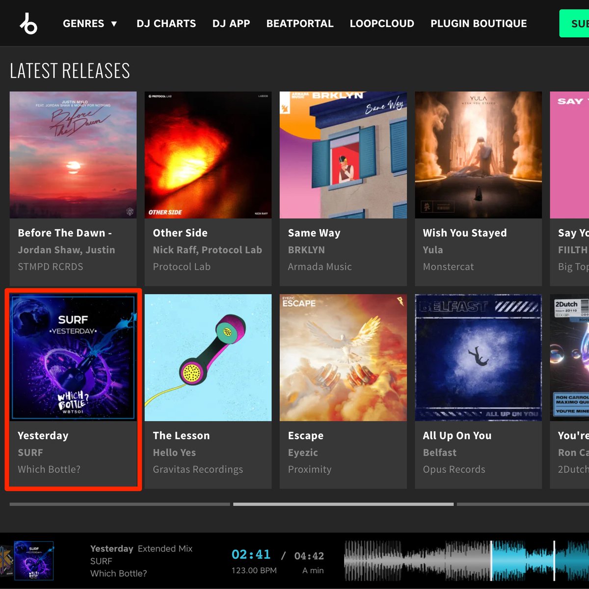 whichbottle's tweet image. Wow! @Beatport gave a banner for our «SURF - Yesterday» in the Dance / Electro Pop genre! Thanks for the support! fanlink.to/syesterday

#SURF #WhichBottle #WhichBottleRecords #SanSanich #Sanich #DanceMusic #housemusic #house #edm