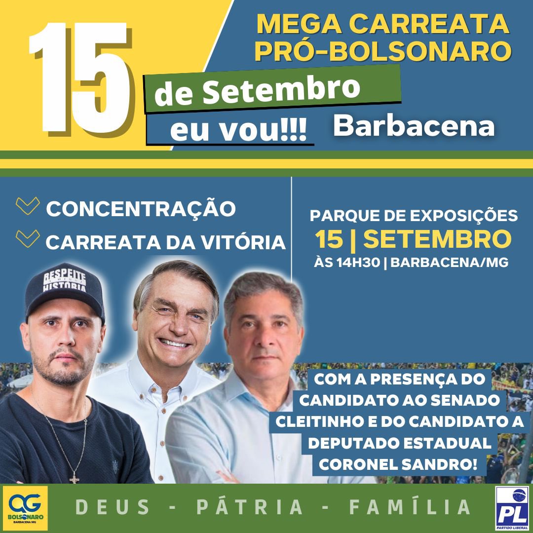 coronelsandromg's tweet photo. Na trilha para Congonhas, Conselheiro Lafayete e Barcena. Três carreatas pelo Brasil. #coronelSandro22011 é #22Mito https://t.co/SqmypKKuqz