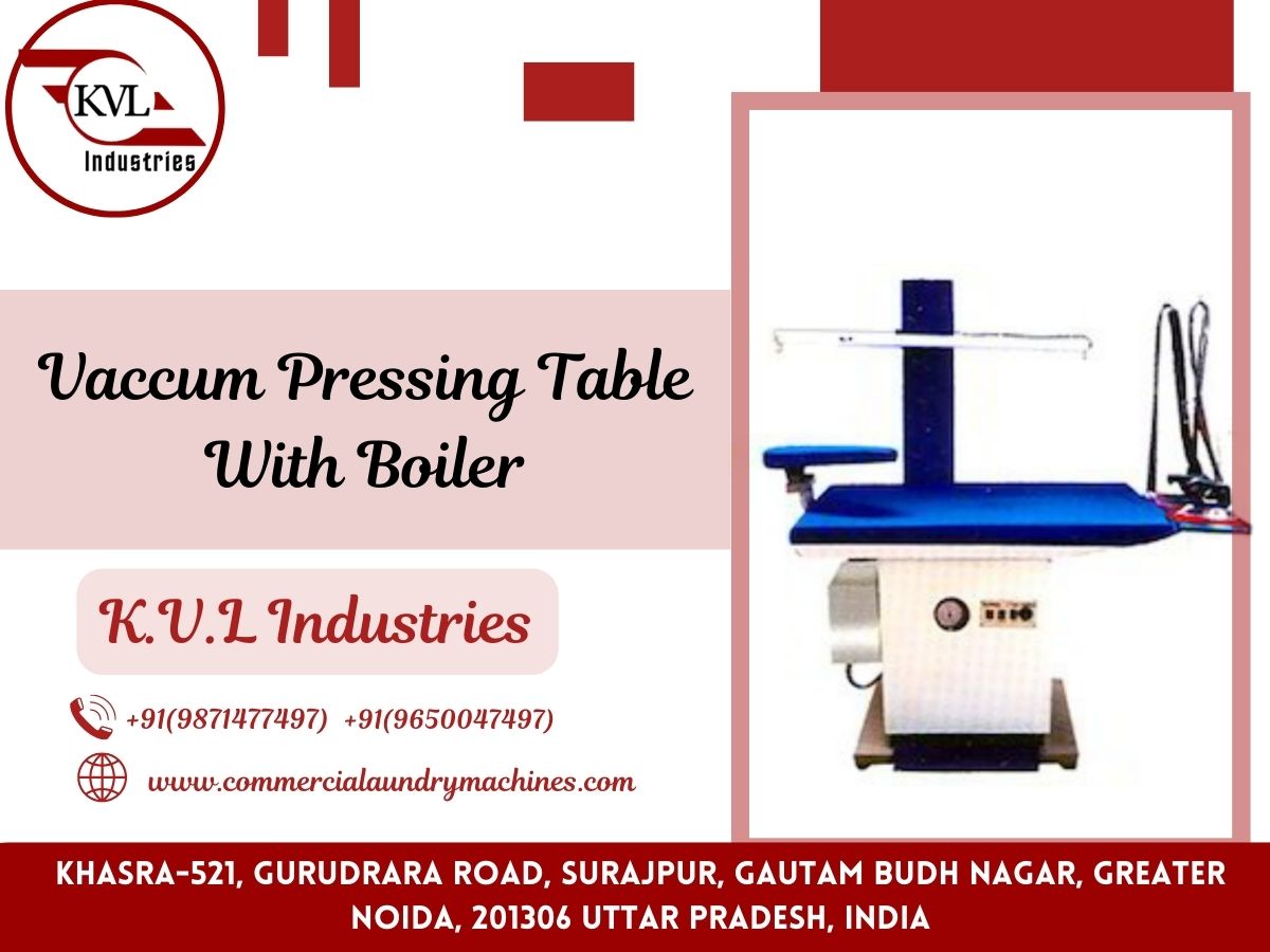 KVLIndustries1's tweet image. K.V.L Industries manufactures this vacuum pressing table with boiler according to the following specifications. 
*
Contact details-: +91-9871477497, +91-9650047497

Website-: commercialaundrymachines.com
*
#threadsuckingmachine  #vaccumepressing #boiler #sideloading #washerextractor