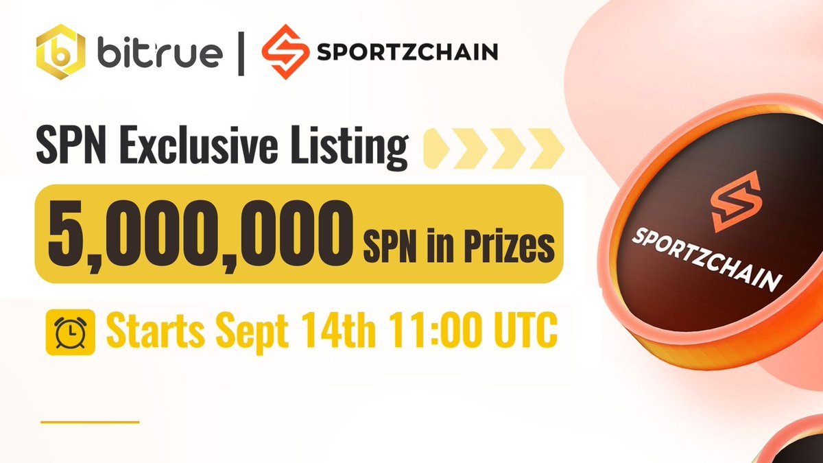 SPORTZCHAIN's tweet photo. What's better than buying the coin that powers the #engagetoearn revolution? 

Answer: Buying $SPN and standing a chance to win 5 million $SPN. 

Join the buying competition on 
@BitrueOfficial
 
Here's how you can participate 👇
https://t.co/IQWY3BVDdy
#Crypto #btc #altcoin https://t.co/2tpwdfkhom
