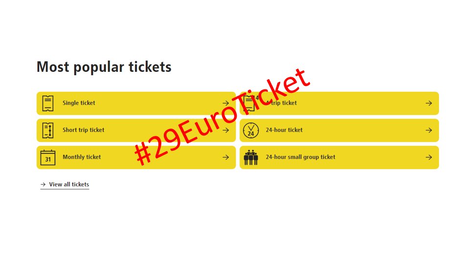 JUST IN: Berlin 🇩🇪 introduces 29-Euro-Ticket for local public transport (monthly, from Oct till Dec)

✅rbb24.de/politik/beitra… 
#29EuroTicket