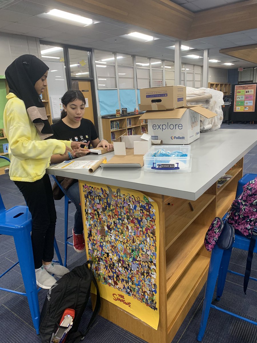 My Ss using their STEM skills to create! #librairesmatter