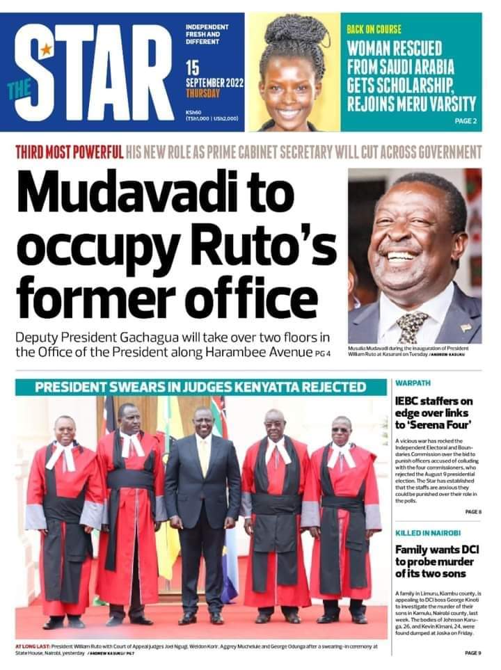 Let <a href="/WilliamsRuto/">William Samoei Ruto, PhD</a> use <a href="/MusaliaMudavadi/">Musalia W Mudavadi</a> as his 2nd in command. This country will move forward with the two heads. Rigathi was key in bringing in votes, but he's too unqualified for the office of the Deputy President.