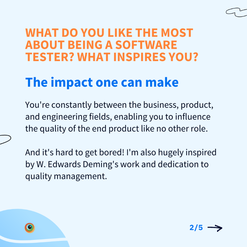 browserstack's tweet photo. A seasoned leader in software testing, @ddylowicz has helped multiple startups deliver the highest quality of products and services. 🙌

➡️ Swipe to learn more about him and his advice to those entering the #QA space! 

#IconsOfQuality #SoftwareEngineer