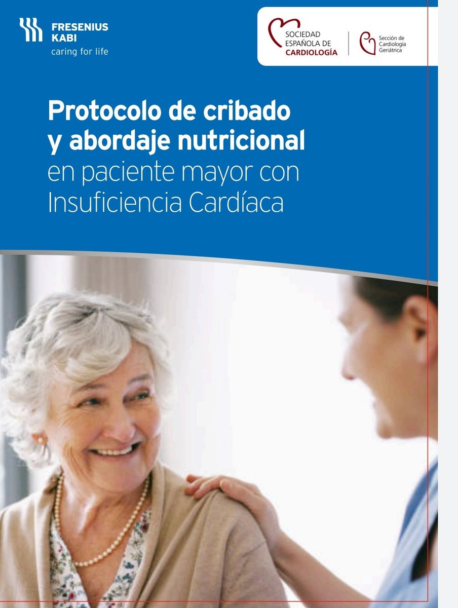 PROTOCOLO CRIBADO DESNUTRICIÓN EN PACIENTES MAYORES CON IC. 
Recién publicado ‼️
Trabajo multidisciplinar que creemos facilitará el abordaje del #Pacientemayor con #insuficienciacardiaca y #desnutricion.
Disponible en 👇
secardiologia.es/geriatrica/for…