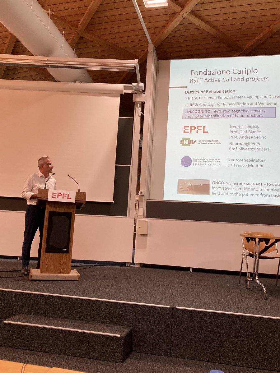 EPFL_ReO's tweet photo. Carlo Mango on @FondCariplo building multiannual and multilevel collaborations with grantees, e.g with @EPFL_en @OlafBlankeLab @_smicera https://t.co/LrLdVqBFI1 project #FoundationsDay https://t.co/IGGhrnqCho