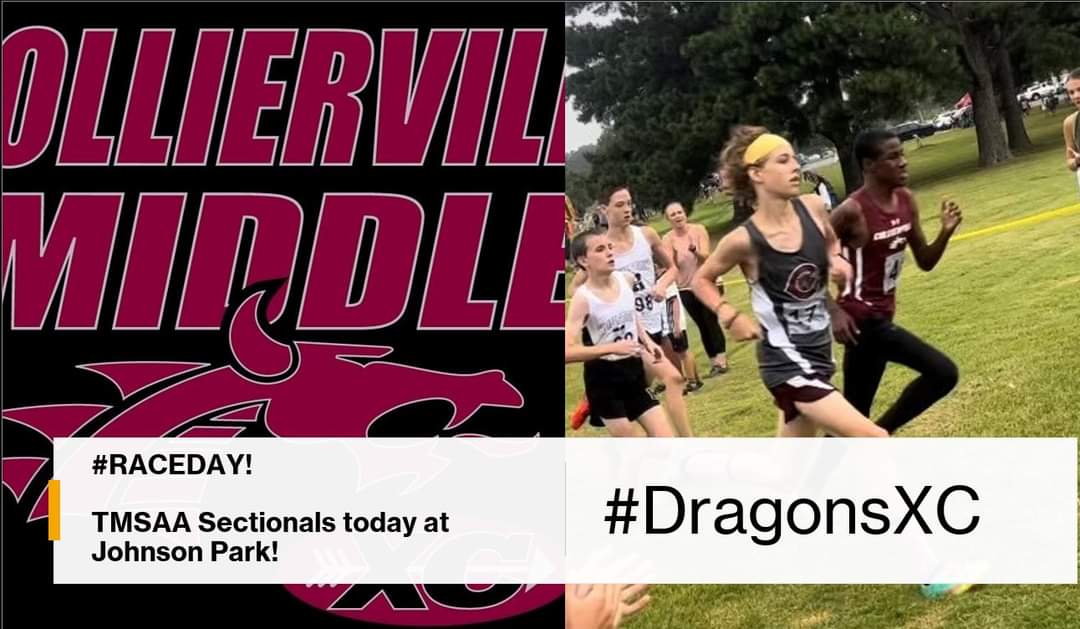 CollMiddleXC's tweet photo. #RACEDAY 
#DragonsXC race today at Johnson Park in the TMSAA West Tennessee Sectionals at Johnson Park! https://t.co/GTdCuhhRkd
