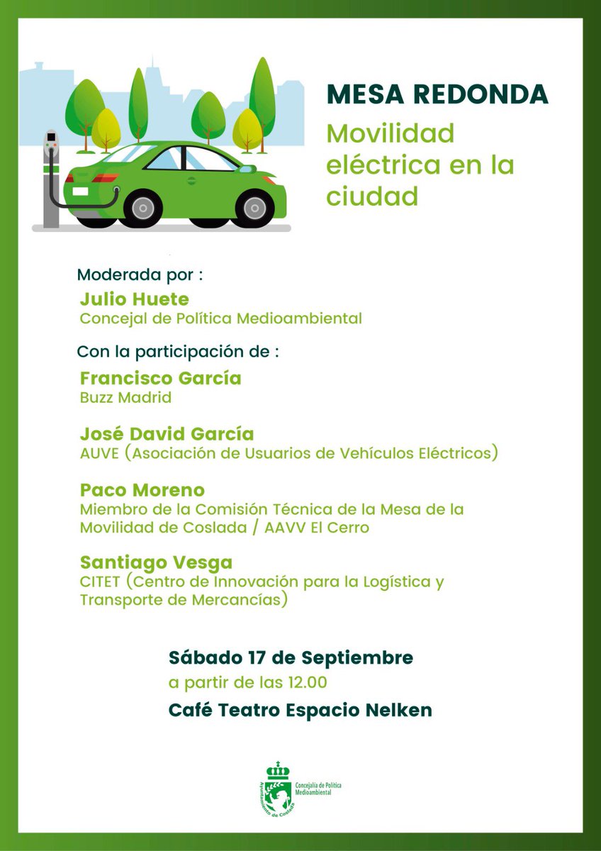 agirregabiria's tweet photo. @AsociacionAUVE #AUVE participará en la Semana Europea de Movilidad #SEM de #Coslada Madrid https://t.co/k586zpbsvx