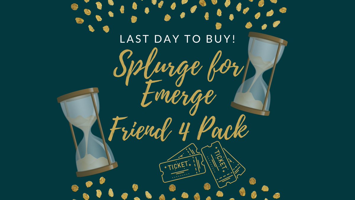 toEmerge's tweet photo. Last day to buy Friend 4 Pack tickets to our annual Splurge for Emerge fundraiser. Save some $$ and enjoy a night out with friends PLUS you’ll be supporting our incredible mom-led families! To purchase: https://t.co/o7GCculJz1 https://t.co/19P5ZgyvgL