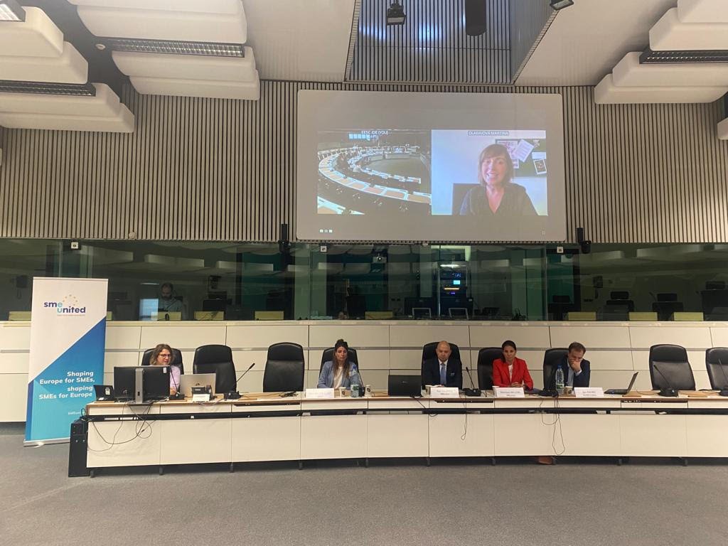 SMEunited's tweet photo. Our event 'Young entrepreneurs: from talent to successful businesses' is going live! Czech MEP @Mdlabajova from @RenewEurope said: "Young people need to learn new things. Experience &amp; motivation are the most important things for #Entrepreneurship https://t.co/DNuWx7CopZ