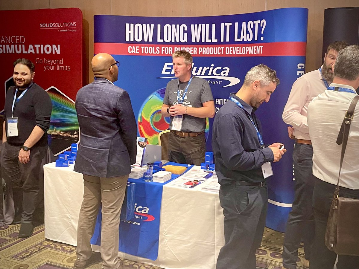 EnduricaLLC's tweet photo. The #Endurica booth @3DS_SIMULIA #SimuliaRUM 2022 in Manchester 🇬🇧 

#SimuliaRUMs #GetDurabilityRight 

➡️ https://t.co/7aEBl6KI7Q https://t.co/kTCjPSD8oH