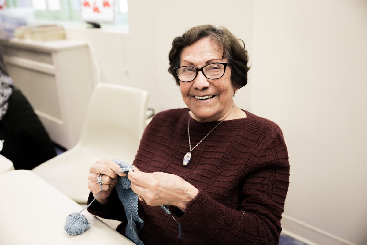 salvationarmyny's tweet photo. Today is National #MakeAHat Day! Our Queens Temple Corps knitting group gets together each week to make hats, scarves, socks, and other clothing items needed by our #Queens neighbors. To support this and other #SeniorPrograms in the area, head to https://t.co/vlDYqHzVxx https://t.co/sQLkK2qvpu