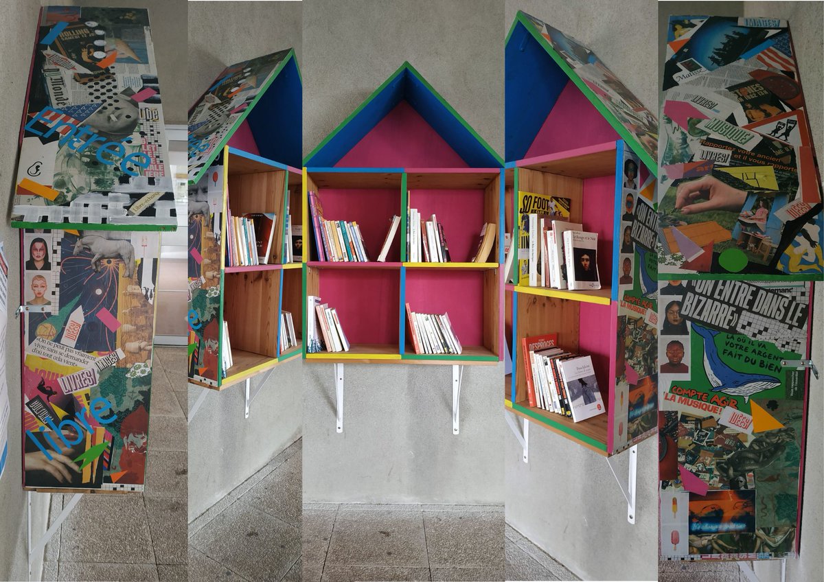 Notre "Troc Machine" est en place ! Réalisée à partir de matériaux récupérés dans <a href="/CentraleMars/">Centrale Marseille</a>, elle vous permet de déposer des objets culturels dont vous ne vous servez plus (livres, magazines, disques, DVD,...) et de prendre ce qui vous intéresse.#BoiteALivres #livres #lecture