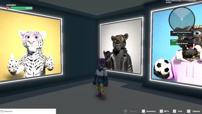 no_ev_ge's tweet photo. I just finished my quest on @jagfriends_nft experience on the #sandboxalphaS3 for a chance to win a Season 3 Alpha Pass! Here I am in Legendaries Room, check out my screenshot!

#jaguarfriends https://t.co/MzobxekUzB