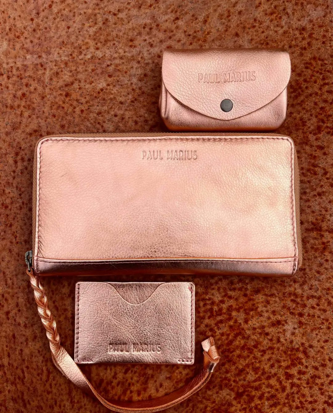 Porte Monnaie Paul Marius Or Rose Porte Carte Paul Marius Rose