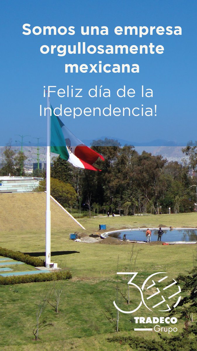 GRUPOTRADECO's tweet photo. Grupo Tradeco es una empresa orgullosamente mexicana.
¡Feliz Día de la Independencia!
#GrupoTradeco #Tradeco #ITECSA #SomosTradeco https://t.co/gR3UbWePAc