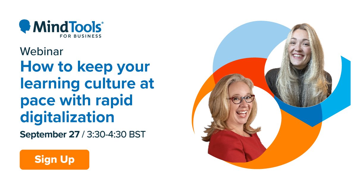 Join award-winning learning analyst and founder of Learning Changemakers, <a href="/lauraoverton/">Laura Overton's Learning Changemakers</a>, and Mind Tools researcher <a href="/DrAnnaBarnett/">Anna Barnett</a> to find out what key behaviors associated with future-proofing your learning strategy. 

Sign up here 👉  bit.ly/3QoOr2v