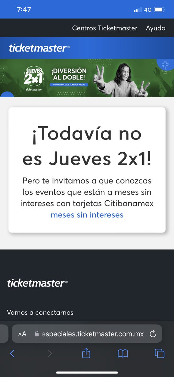 luxexero's tweet photo. @Ticketmaster_Me  cuando comienza el jueves para ustedes jajaja no puede ser . Acabado de entrar y se muestra esto https://t.co/wK1PVawBJH
