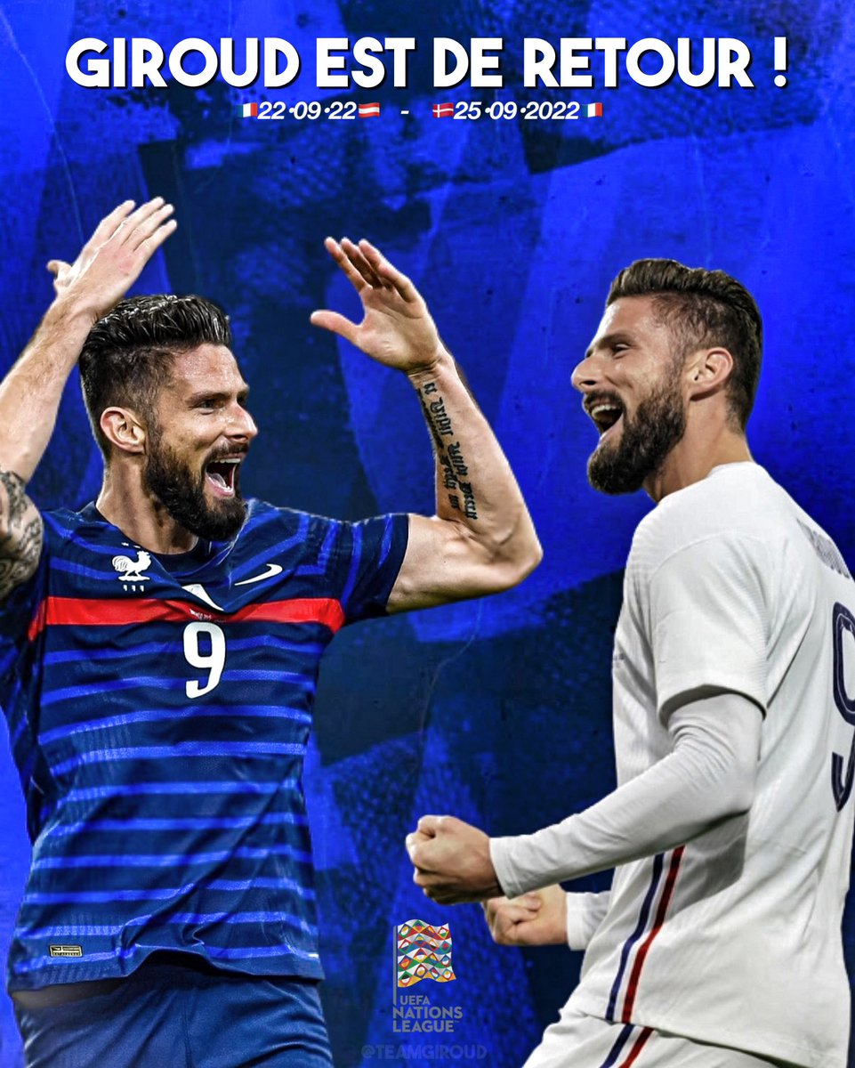 debritesanais's tweet photo. @_OlivierGiroud_ Let’s gooooo! Félicitations champion!✨🇫🇷🎯 https://t.co/XIxNc0Tbt7