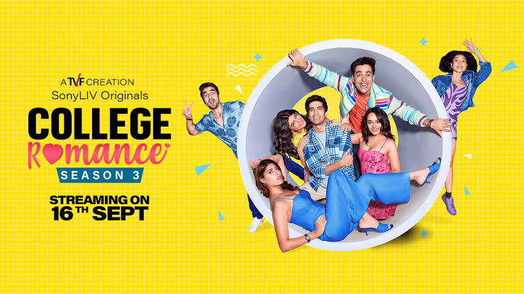 TVF's #CollegeRomance S3 (2022) by @parijatjoshi, ft. @WhoGaganArora @apoo_arora @keshavsadhna @TheFilmyKudi #NupurNagpal #JahnviRawat & @EklaveyKashyap, now streaming on @SonyLIV.

@ArunabhKumar @chaturvachan @vijaykoshy @uncle_sherry @apoorvkarki88 @TheViralFever