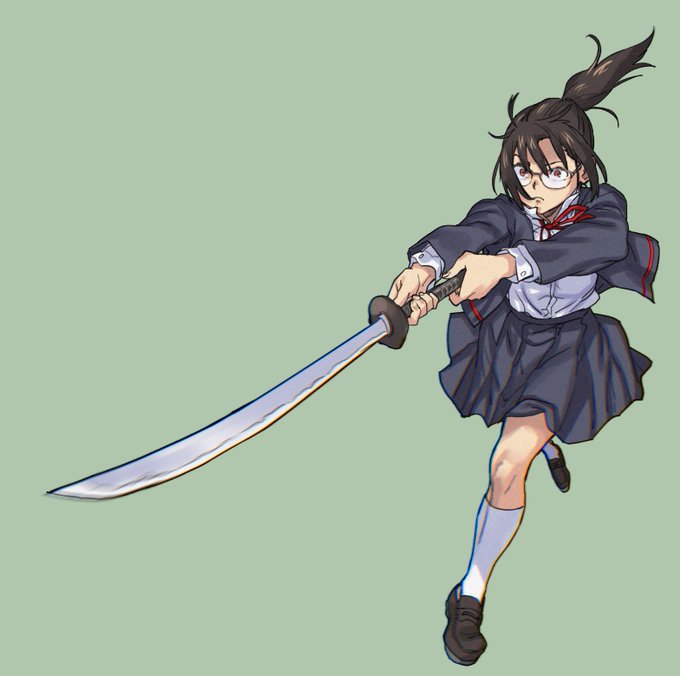 突きをする風紀委員 