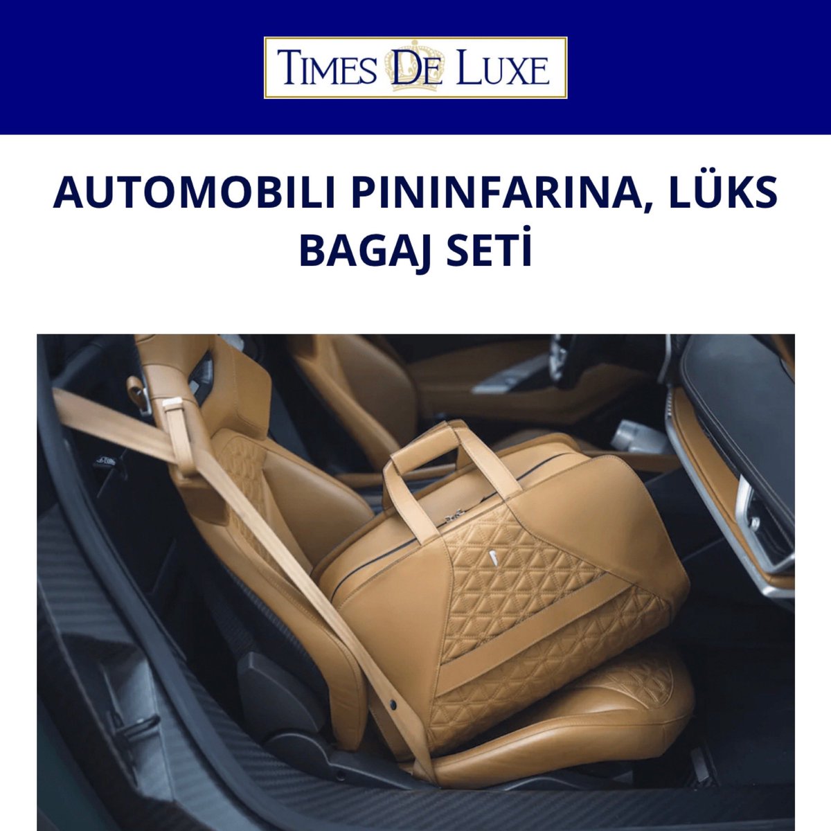 Automobili Pininfarina, Battista hyper GT’nin ısmarlama iç ve dış tasarımına uyacak şekilde dört parçalı lüks bir bagaj seti yarattı. 

#automobilipininfarina # #pininfarina #automobili #battista #araba #otomobil #lüks #luxury #luxurycars #timesdeluxe

timesdeluxe.com/automobili-pin…