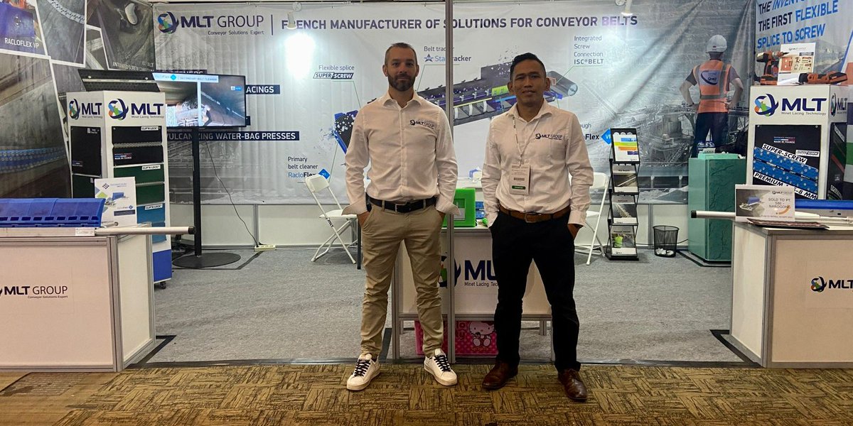 📢Day 2, come and meet us at Mining Indonesia in Jakarta.
Come on 𝗯𝗼𝗼𝘁𝗵 𝟵𝟮𝟮𝟮 to meet Aria and Gwenael to discover or rediscover our range of SUPER-SCREW® as well as our range of conveyor equipment!
#conveyors #tradeshow #splicing #solutions #equipment #mining