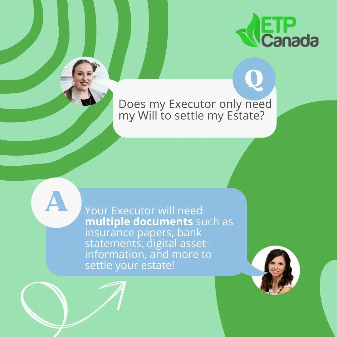This #executortipthursday,  we're covering a common estate myth!

Most people think Executors only need the Will to administer the estate; however, your Executor will need more info than that! Keep open communication with your Executor, so they know where to find these documents.