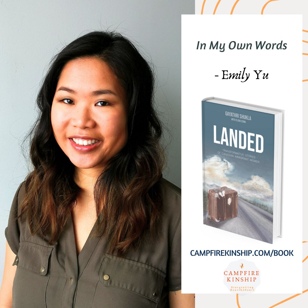 CampfireKinship's tweet photo. In Landed, Emily's story is titled, “In My Own Words”. She can be found occasionally on Twitter @emilyyu_writes or follow her on Instagram at: @emilyyu.who
#LandedYYC #immigrantwomenstories #womensupportingwomen #writingcommunity #canadianimmigration https://t.co/ssoyJIofiQ