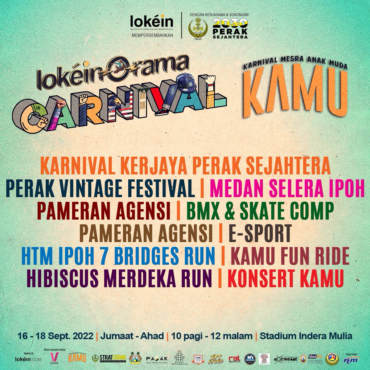 OkinaFitto's tweet photo. Lama tak de 'event' besor2 kat Perak ni..
Ateeeee... weekend ni padat kome weh, macam2 disumbat nya kat #LokeinOrama ni
Fuhhhh... folo this bebenang untuk semua yg ada ๐๐๐
#KarnivalKerjayaPerakSejahtera
#KarnivalMesraAnakMudaKAMU
#PerakSejahtera2030
#OFkongsi #OFshare https://t.co/hKcPYas2m7