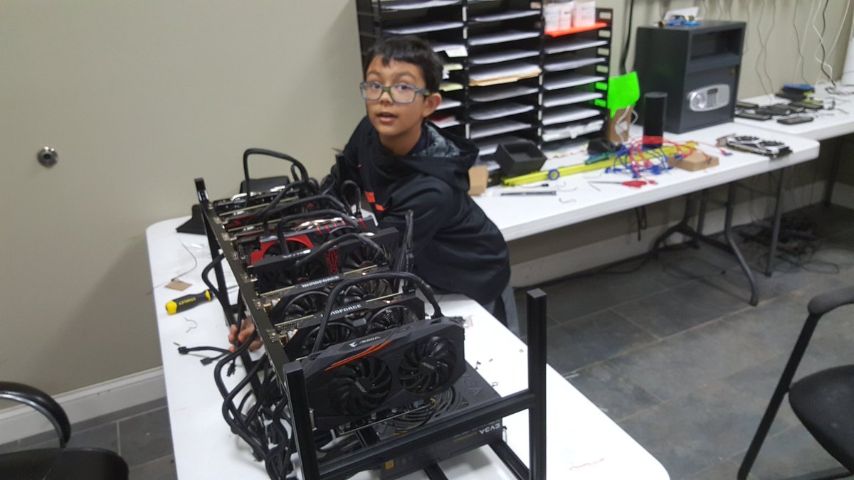 We discovered #Ravencoin through mining.  Here's my oldest in 2018 building one of our first rigs on $rvn. Welcome to the best community out there!  #kawpow #RigsOnRaven #EthereumMerge #mining  <a href="/HydraChainTech/">Dan Jenkins</a>