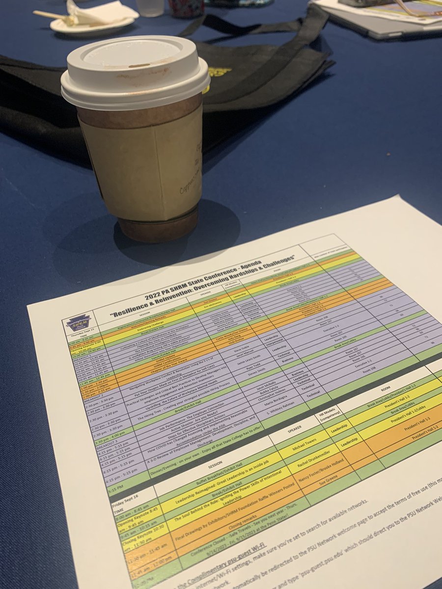 Get your coffee ☕️ and get excited. The PA SHRM State Conference is happening! 

#PASHRM #SHRM