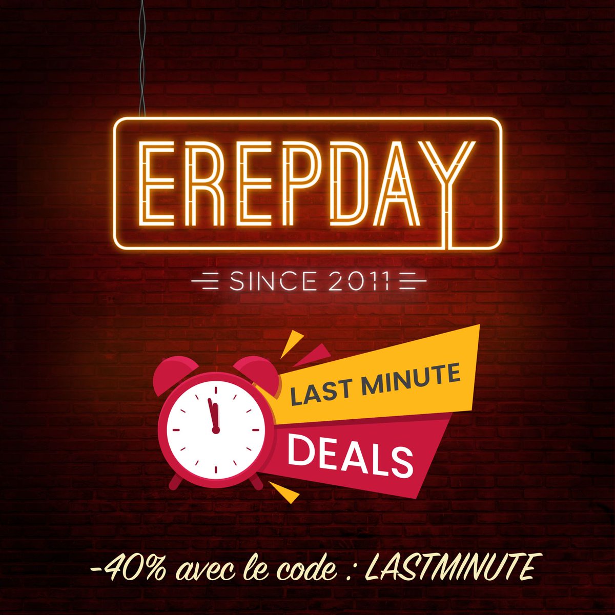 L'#Erepday, c'est déjà dans 2 semaines à #Strasbourg 😱

Hâte d'accueillir <a href="/laurentbuanec/">LAURΞNT BUANΞC</a>, <a href="/fredfougerat/">Frédéric Fougerat</a>, <a href="/Romain_Pigenel/">Romain Pigenel</a>, <a href="/Nico_VanderB/">Nicolas Vanderbiest</a>, <a href="/danYdan_fr/">Dan Bernier</a>... pour une 10e édition exceptionnelle !   

Infos &amp; inscriptions👉 erepday.fr 
(et -40% jusqu'à demain 👇)