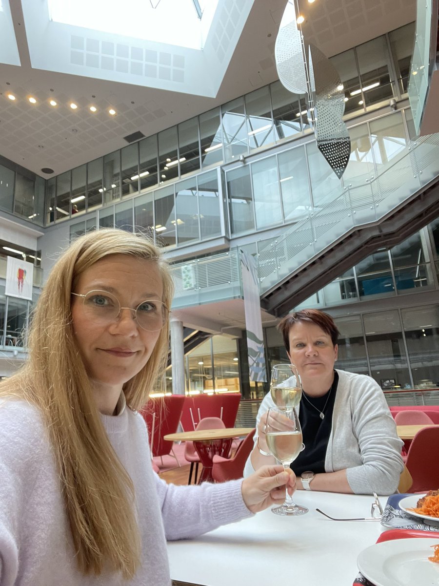 Kirsi_MariaH's tweet photo. Tänään @ulapland @UniLaplandLaw kampuksella ja nostettiin malja kv. artikkelin hyväksymisen kunniaksi Pirkko Heikkisen kanssa. Artikkeli osa @SuomenAkatemia #comp_eff_pp projektia #julkisethankinnat #publicprocurement https://t.co/0txPhd1DMY