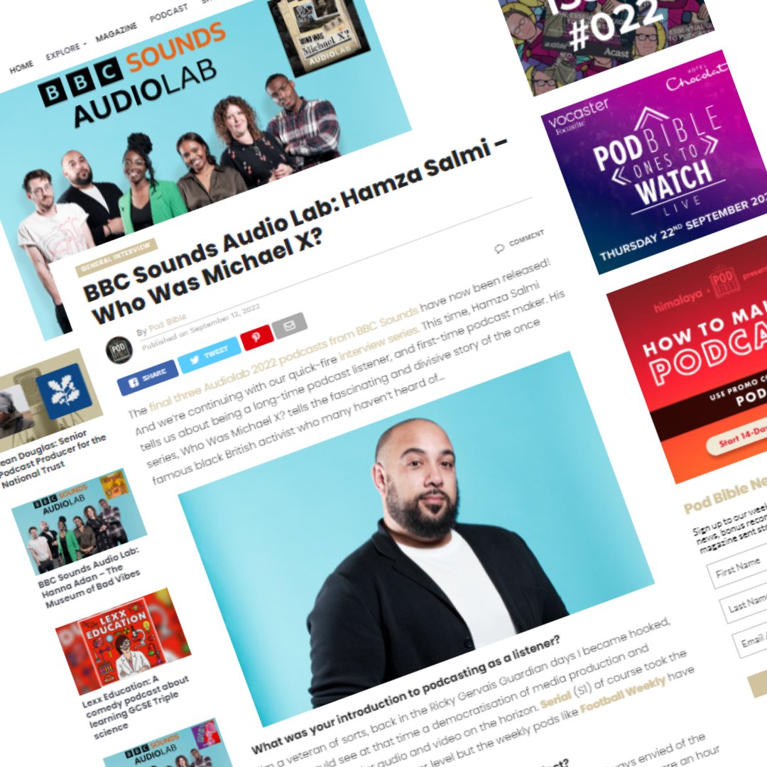 INTERVIEW // BBC Sounds Audio Lab: Hamza Salmi – Who Was Michael X?

The final <a href="/BBCSounds/">BBC Sounds</a> Audio Lab interview is <a href="/HamzaSalmi/">HamZilla</a> talking about being a first-time podcast maker with Who Was Michael X?…

READ NOW: podbiblemag.com/bbc-sounds-aud…

#podcast #podcasting #podlife #podernfamily